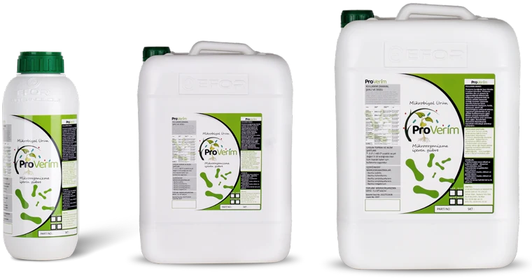 Proverim bakteriyel gübre 1, 10 ve 20 litre ambalaj